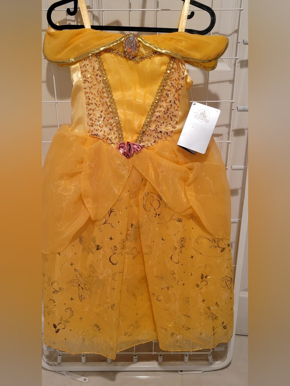 NWT size 7/8 Disney Belle Dress Halloween Costume Beauty & The Beast Kids girls